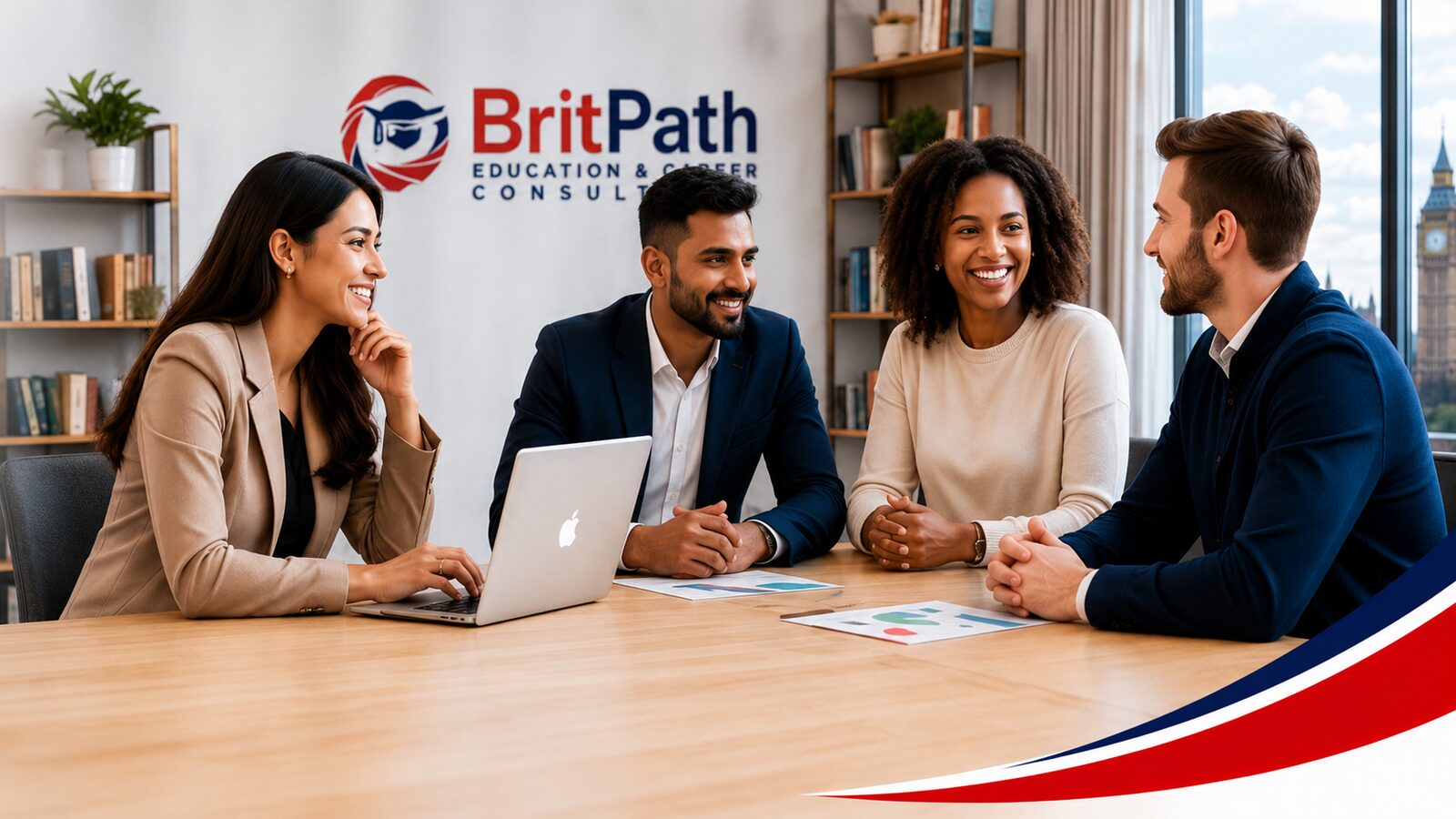 The BritPath team in a meeting